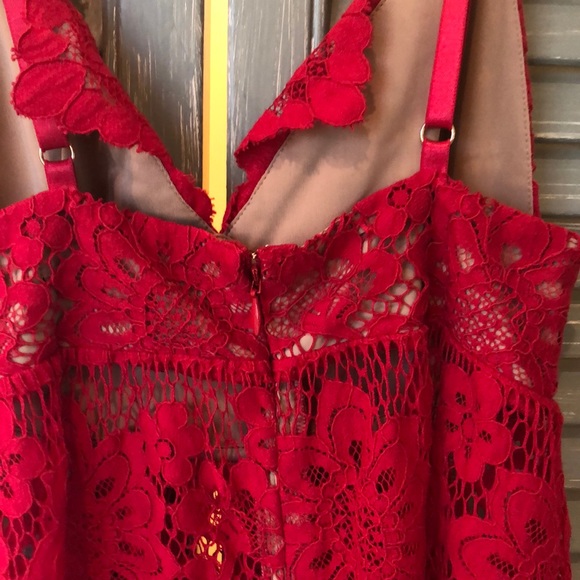 Stunning red lace Free People dress - Picture 5 of 7